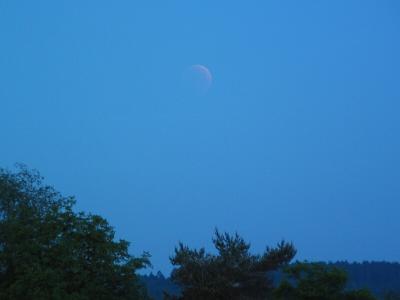 Eclipsed Moon fading away at 05:20