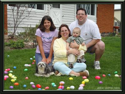 Family portrait easter morning