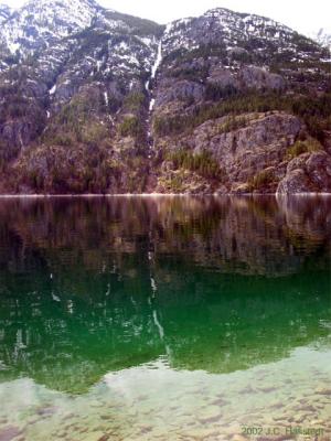 Stehekin; Falls Reflection in Lake