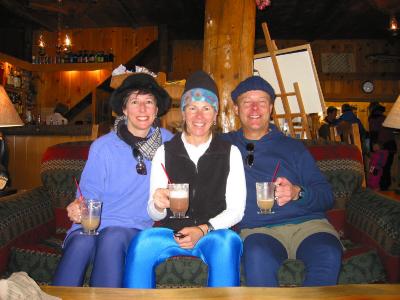 Warming up at Tamarack Lodge