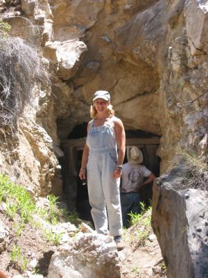 Linda at the mine