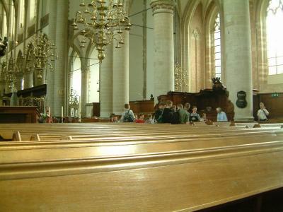 Interior Grote Kerk Dordrecht
School class lsitening to the organ