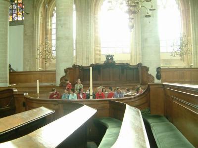 Interior Grote Kerk Dordrecht
School class once more for thier lunch break