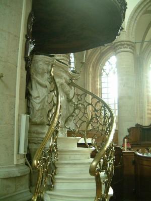 Interior Grote Kerk Dordrecht
Stairs to pulpit