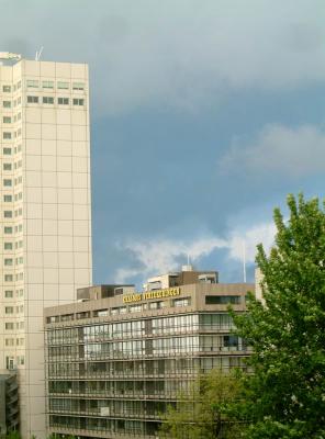 Willemswerf building to the right, next to it another Rijkswaterstaat building