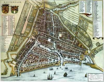 Map of old (1556) Rotterdam. I live in the triangular part, or in what's of it (only the canals !!)