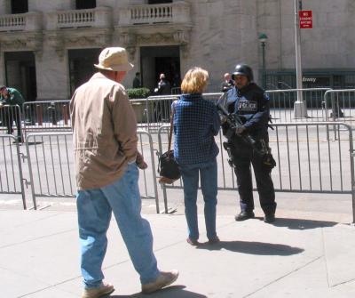 Police Protecting Stock Exchange