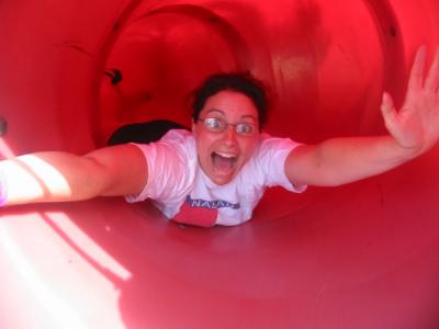 Pamela going down the tubes