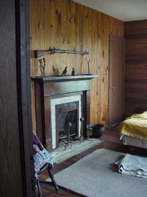 one of two wood fireplaces, in 'our' bedroom