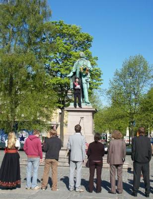 Speech at the monument