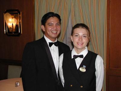 Jaime and Dana, our waitstaff on the second formal night.