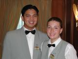 Jaime and Dana, our fantastic waitstaff during our cruise.