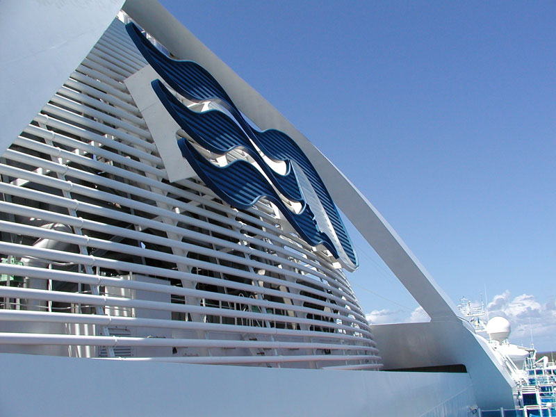 Princess logo atop the Golden Princess