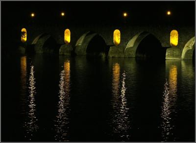 Roman Bridge at Night in Zamora