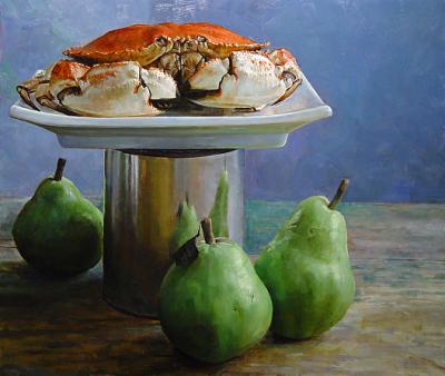 6. Still Life with crab and pears. 22 1/4 x  26 1/4