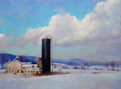 15. Winter silo, Copake. 12 x 16 1/2