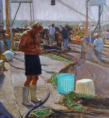 27. Mending the net. 16 x 15