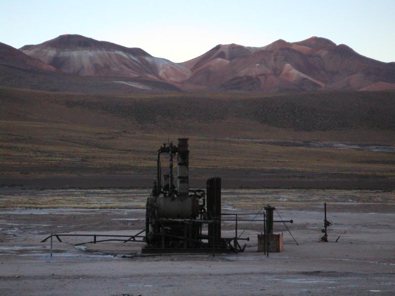 Disused geothermal plant