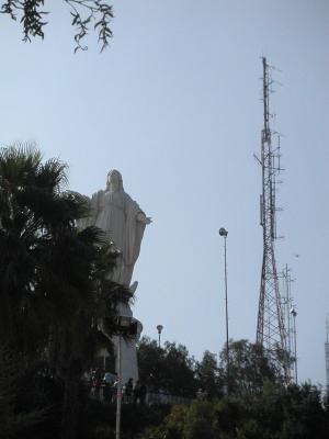 The Virgin Mary overlooks the city