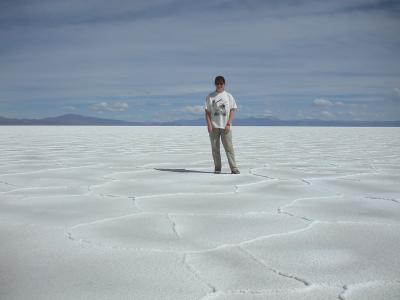 Jackie on the salt lake