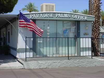 American flag <br> Paradise Palms Resort