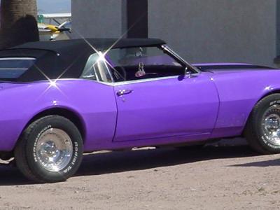 purple Camaro at Falcon field
