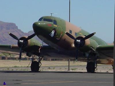 restored airplane at Falcon field