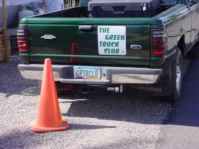 orangecone and green truck club at home