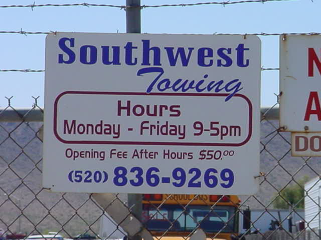 Southwest Towing <br>520-836-9269
