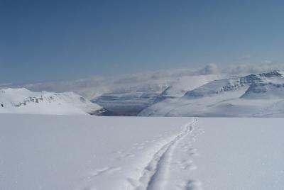 View down Barkrdalur