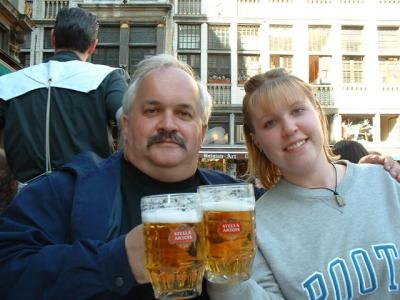 Rolly and Nicki enjoying a beer!