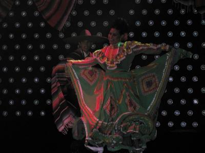 Green and Red Dress Dancer