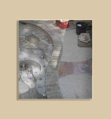 different deck finishes, tile, stone, aggregate