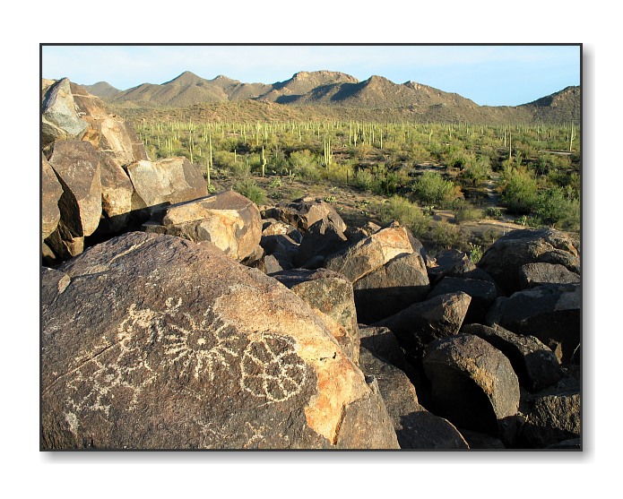 <b>Ancient Indian Petroglyphs</b><br><font size=2>Saguaro Natl Park, AZ