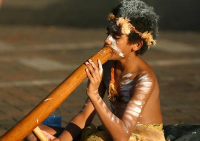 Aboriginal boy  busker