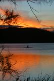 Canoe portrait at sunset