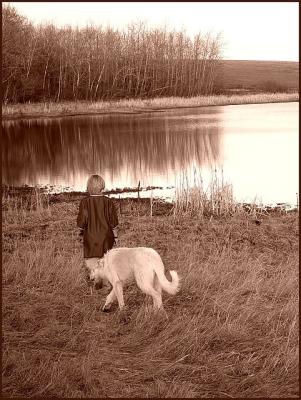 Boy and Dog by canadian ann