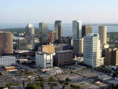 Tampa Skyline From a Helicopter