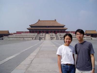 Lee Fong and I, in front of the Hall of Supreme Harmony.
