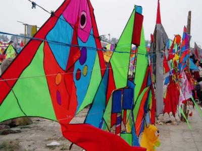 Big colourful kites.
