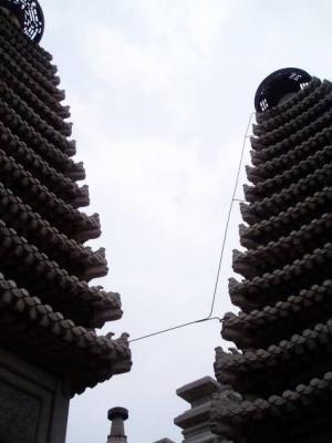 The towers on Diamond Throne Pagoda