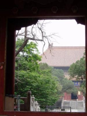 Looking towards Da Cheng Hall, where the tablet of Confucius is honored.