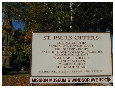 St. Pauls Lutheran church sign.