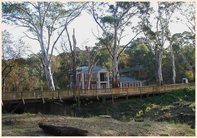 Adjacent footbridge & road