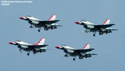 USAF Thunderbirds F-16 Falcons military aviation air show stock photo #4361