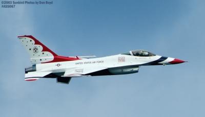 USAF Thunderbirds F-16 Falcon military aviation air show stock photo #4384