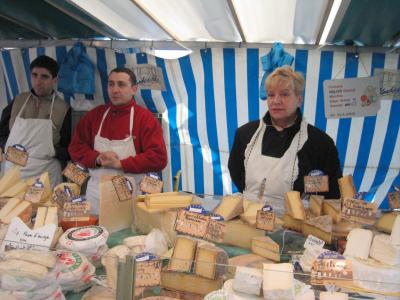 Cheese Stand in a Paris Market