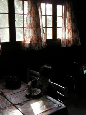 Champorado(Chocolate Porridge) Breakfast at the cabin