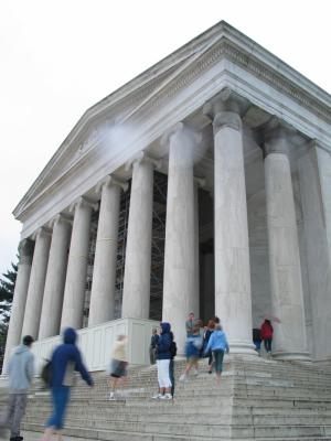 Outside the Jefferson Memorial