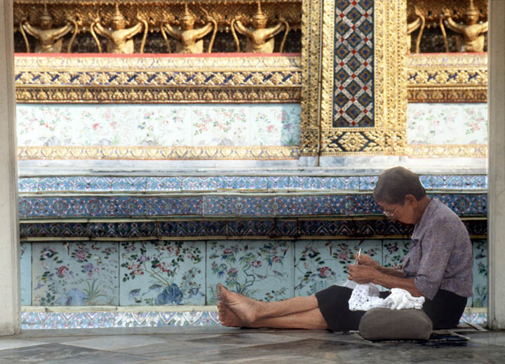 Relaxing at the Grand Palace.